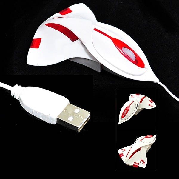Mouse Avião Branco 3D Para Computador e Notbook
