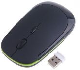 Mouse sem fio Ultra-Slim Mini USB Preto