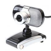 Webcam COM Câmera HD LED + MIC CD para computador Portátil
