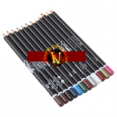 Kit com 12 lápis Delineadores Coloridos para Olhos e Lábios