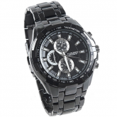 Relógio Quartzo Moda Timepiece com Pulceira Inox Preto